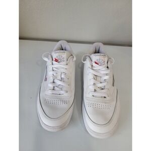 Reebok Club C 85 Men's White Leather Comfort Sneakers Lace Up Size 9